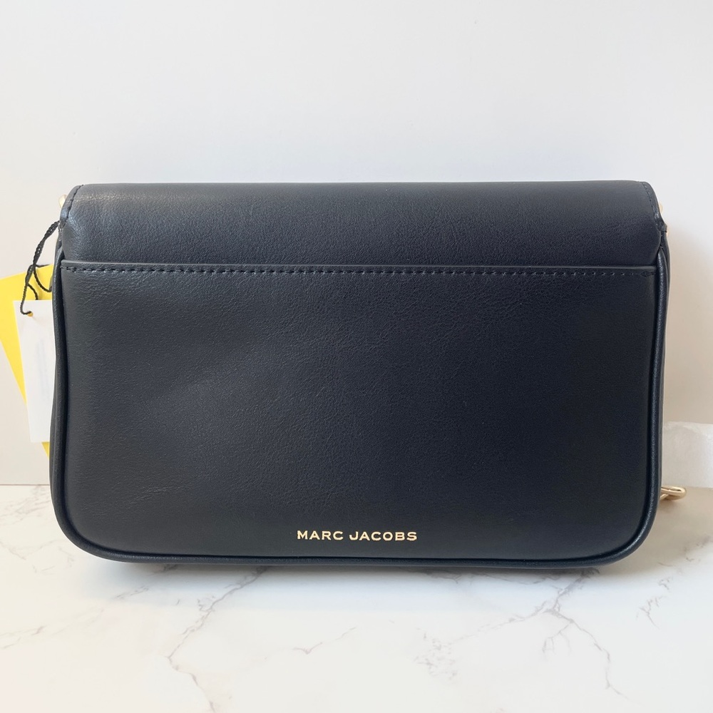New Marc Jacobs J Marc Leather Crossbody Shoulder Bag Black Convertible - Picture 6 of 14